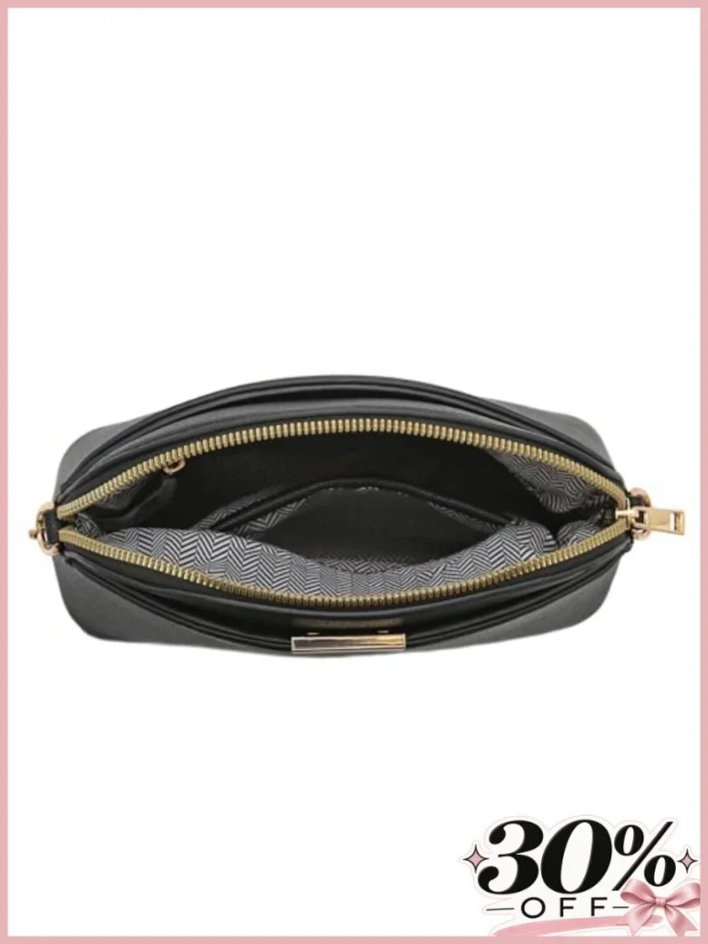 Faux Leather Small Dome Crossbody Bag with Chain Strap Adjustable